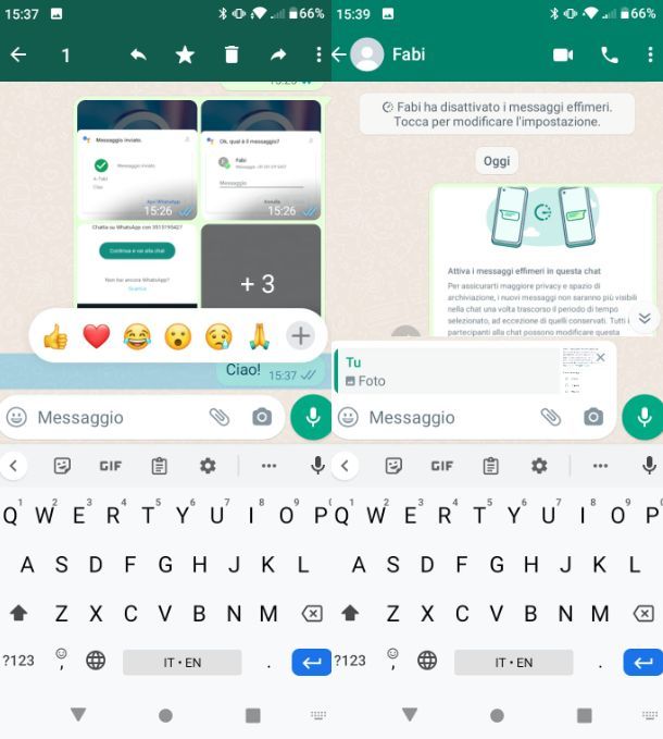 Citare e inoltrare messaggi WhatsApp