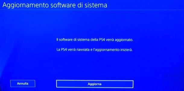 Come aggiornare PS4