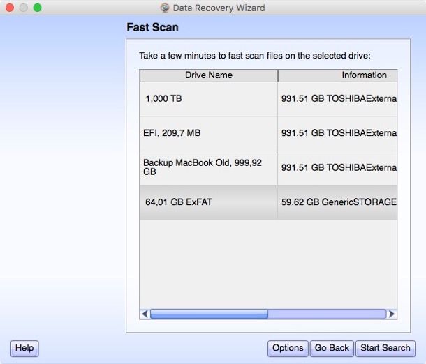 Come recuperare file cancellati Mac