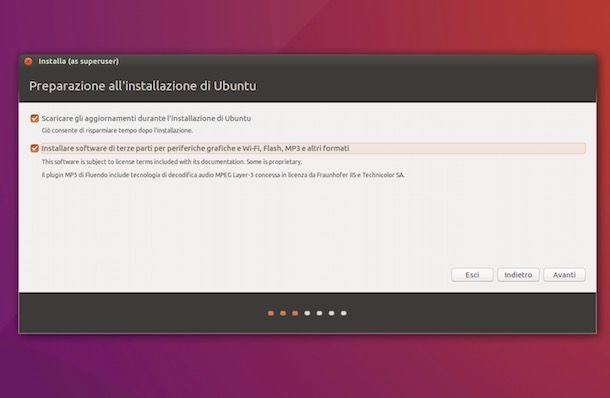 Installazione di Ubuntu