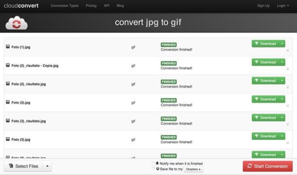 Come convertire online