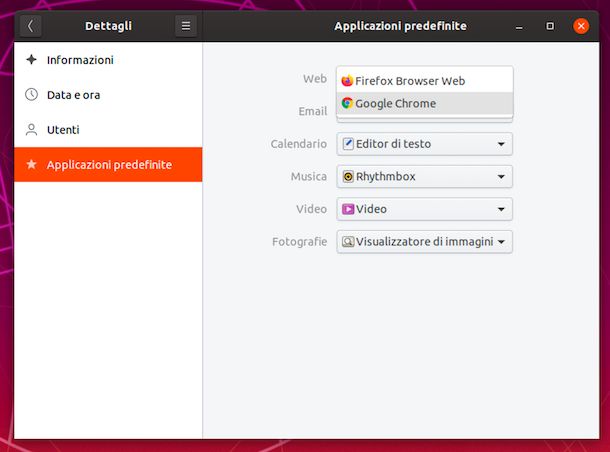 Ubuntu browser predefinito