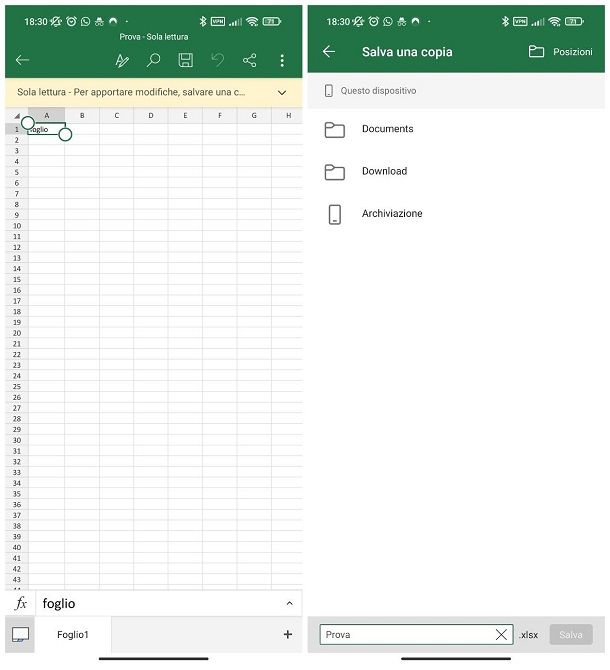 Come convertire ODS in Excel su smartphone e tablet