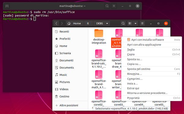 OpenOffice per Ubuntu 