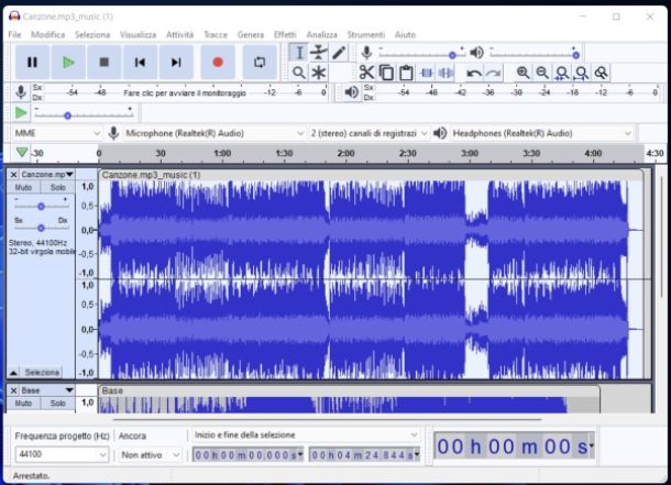 Audacity italiano: manuale