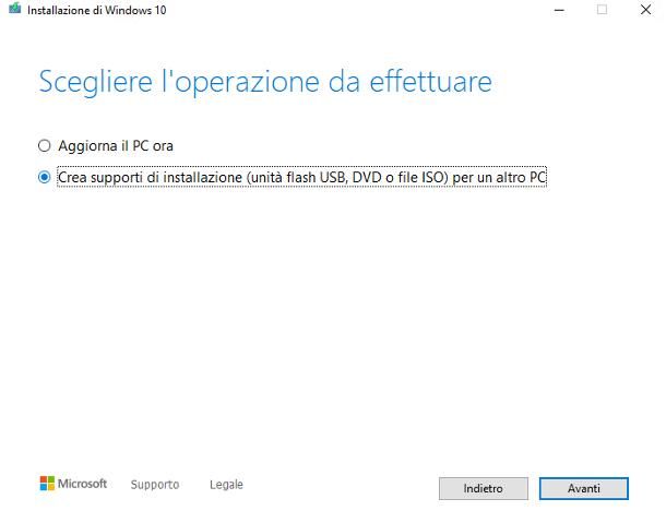 Come reinstallare Windows 10 da USB