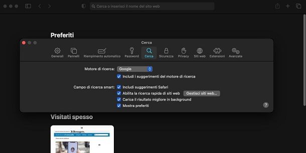 Come impostare Google come motore di ricerca su Safari