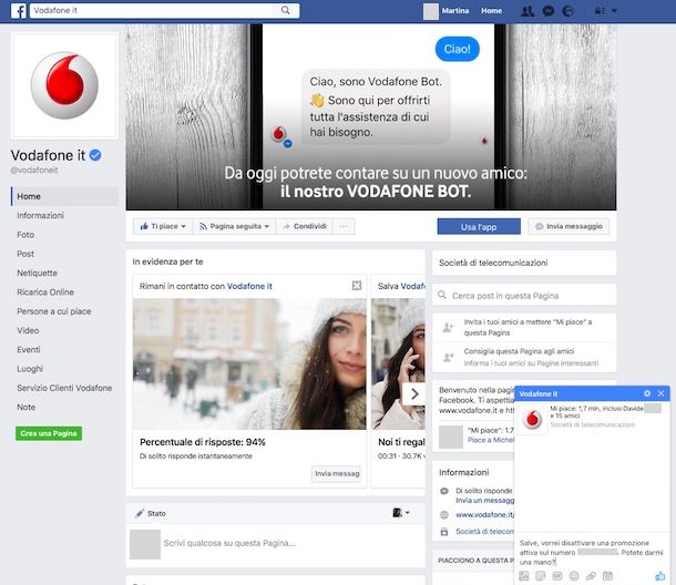 Come disattivare promo Vodafone