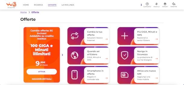 Sito Web WINDTRE