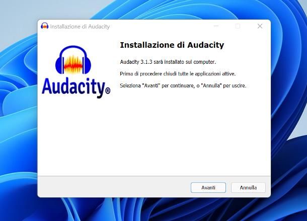 Audacity italiano: Windows