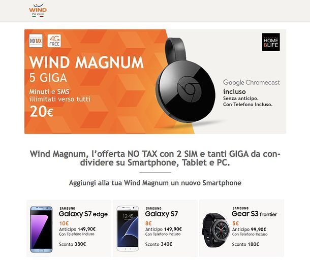Offerte Wind con telefono