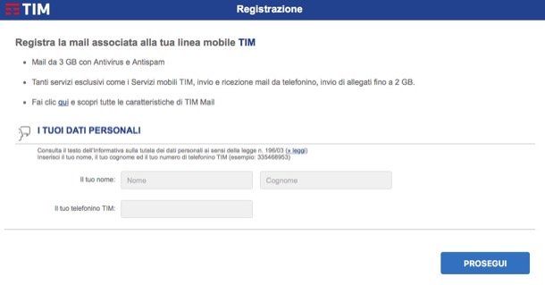 Come registrare TIM