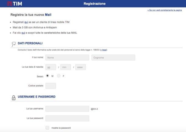 Come registrare TIM