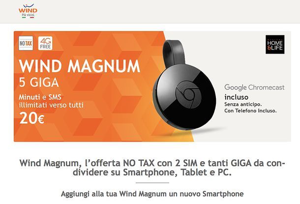 Offerte Wind smartphone