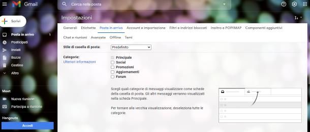 Come impostare Gmail da browser