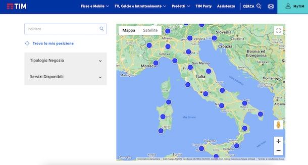 Centri assistenza TIM