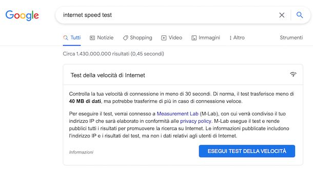 Speedtest Google