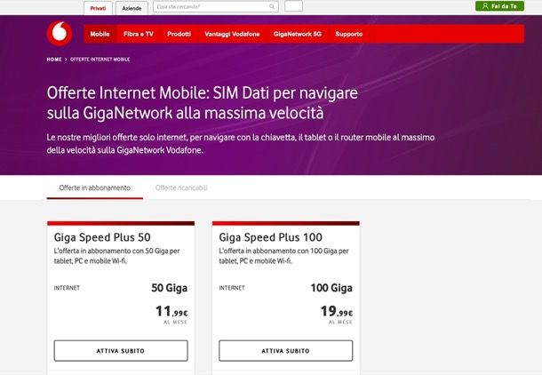 Vodafone offerte