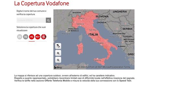 Copertura Vodafone