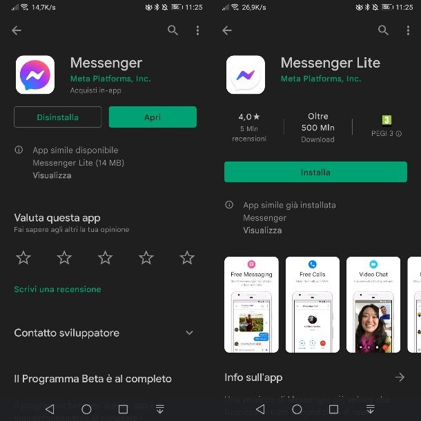 Come scaricare Messenger dal Play Store