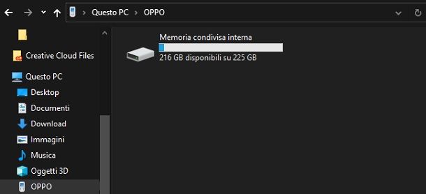 Condividere file da Android a PC Windows