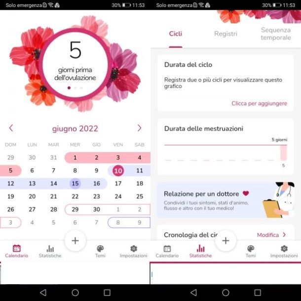 Calendario Ciclo Mestruale (Android/iOS/iPadOS)