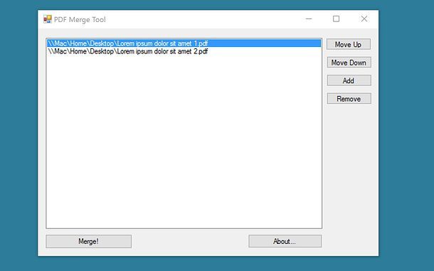 Come unificare due PDF