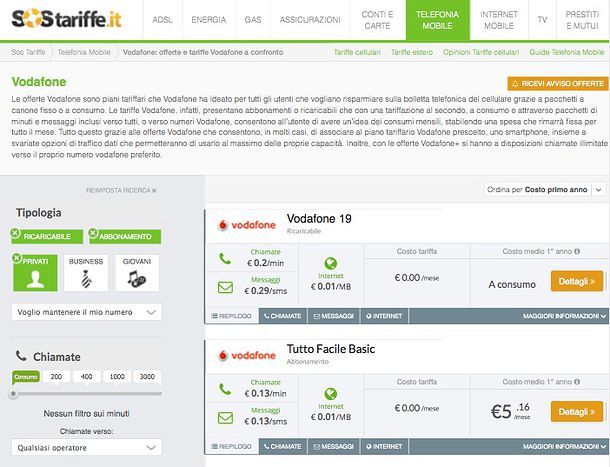 Offerte mobile Vodafone