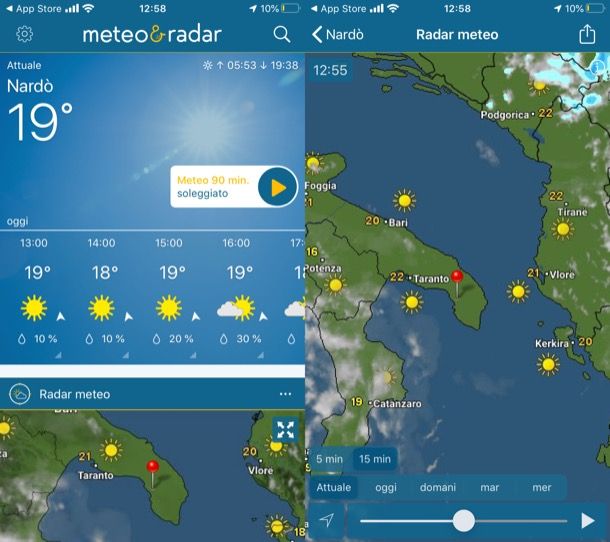 Altre app meteo iOS