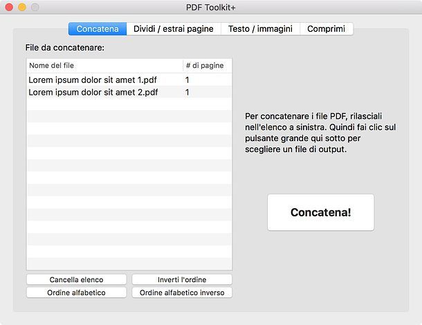 Come unificare due PDF