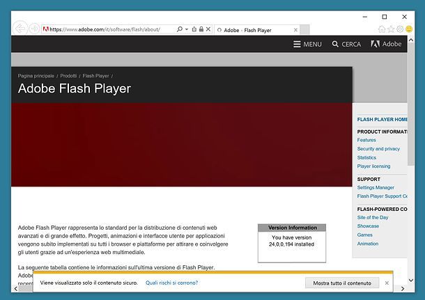 Come testare Flash Player