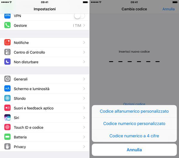 Come sbloccare schermo iPhone