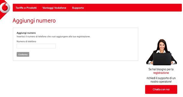 Come registrare Vodafone