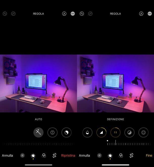 Nitidizzare foto su iPhone
