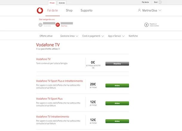 Registrare Vodafone TV