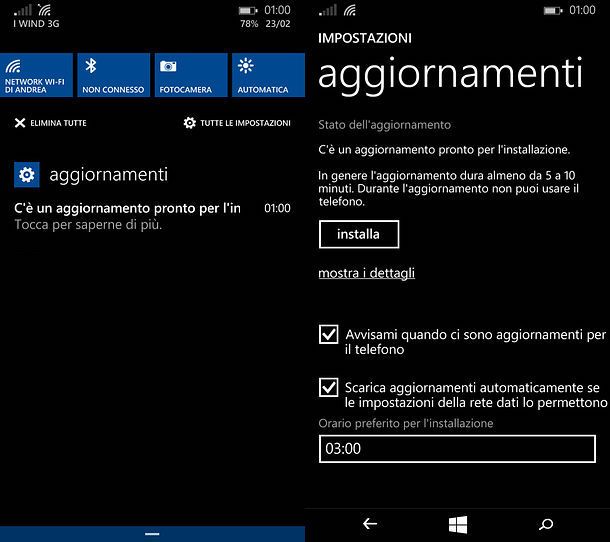 Come aggiornare Lumia 