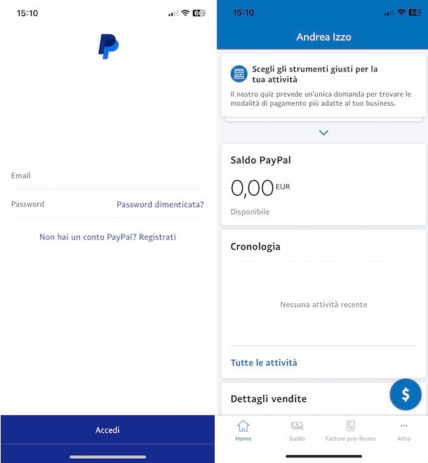 App PayPal Business