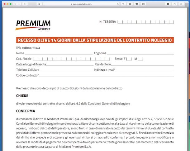 modulo disdetta premium pdf