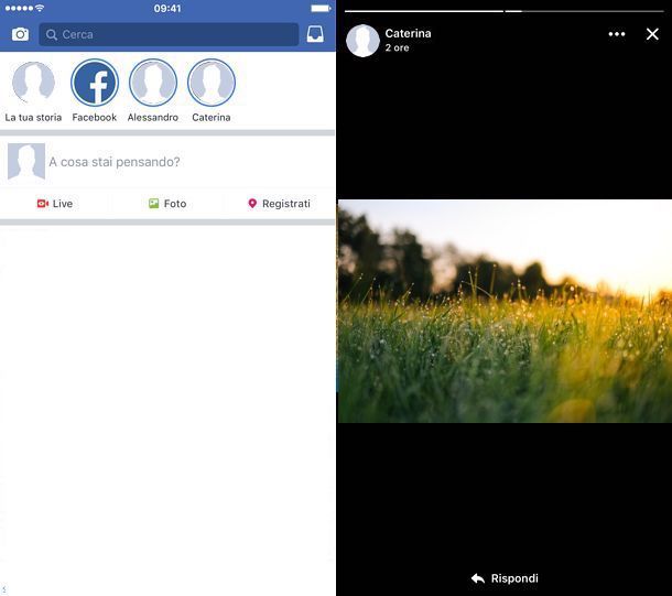 Storie Facebook