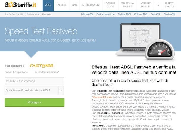 Test ADSL gratis