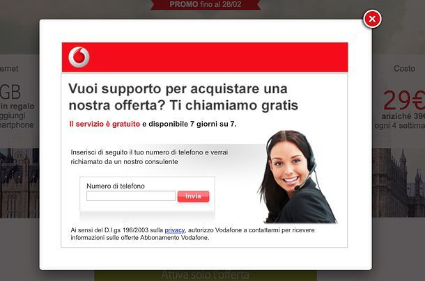 Come passare a Vodafone da Tre