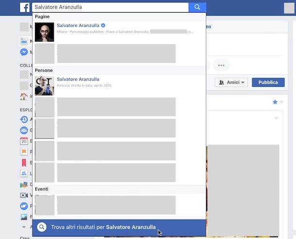 Come cercare Facebook