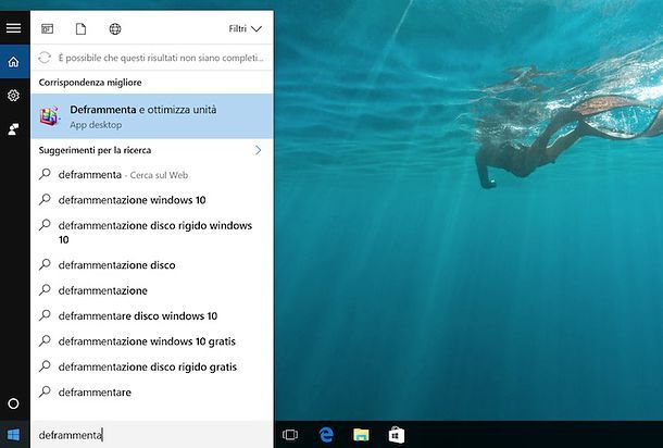 Come deframmentare Windows 10