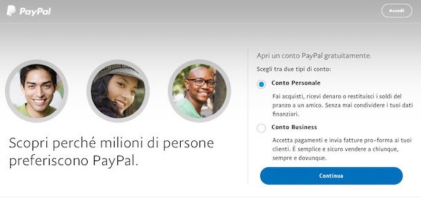 Come accedere a PayPal