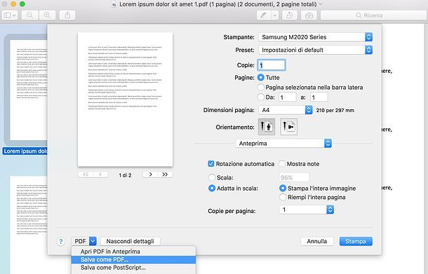 Come unificare due PDF