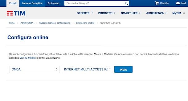 Come configurare TIM