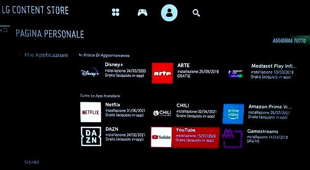 Come aggiornare YouTube Smart TV LG