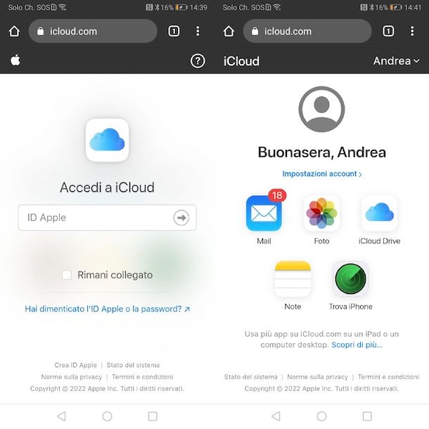 iCloud Android