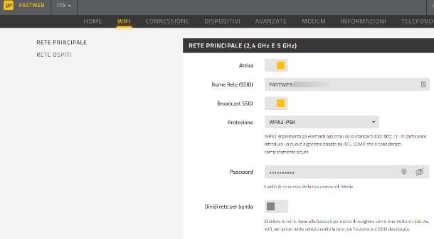 Come configurare router Fastweb: FASTGate