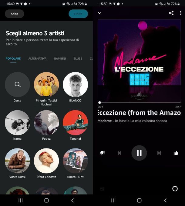 Applicazione per ascoltare musica offline su smartphone e tablet